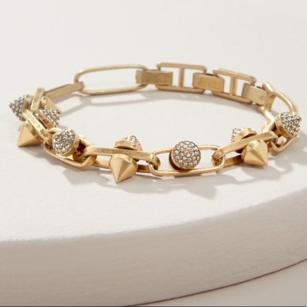 Stella & Dot | Dainty Edgily Elegant Pavé Spike [GOLD] Rebel Spike Brace… - Picture 3 of 4